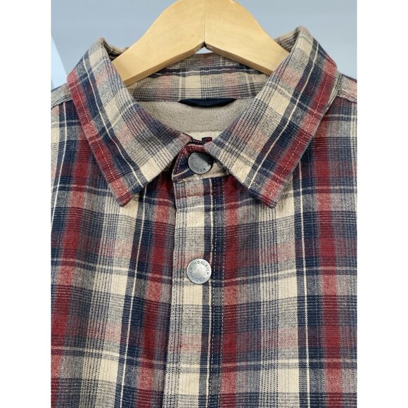 Woolrich Fleece Lined Full Snap Shirt Jacket Men’s XL Plaid Merlot Ombre Jac - Picture 3 of 16